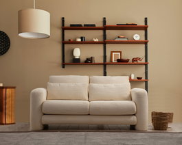 Atelier Del Sofa Lily Beige - Sofá de 2 plazas